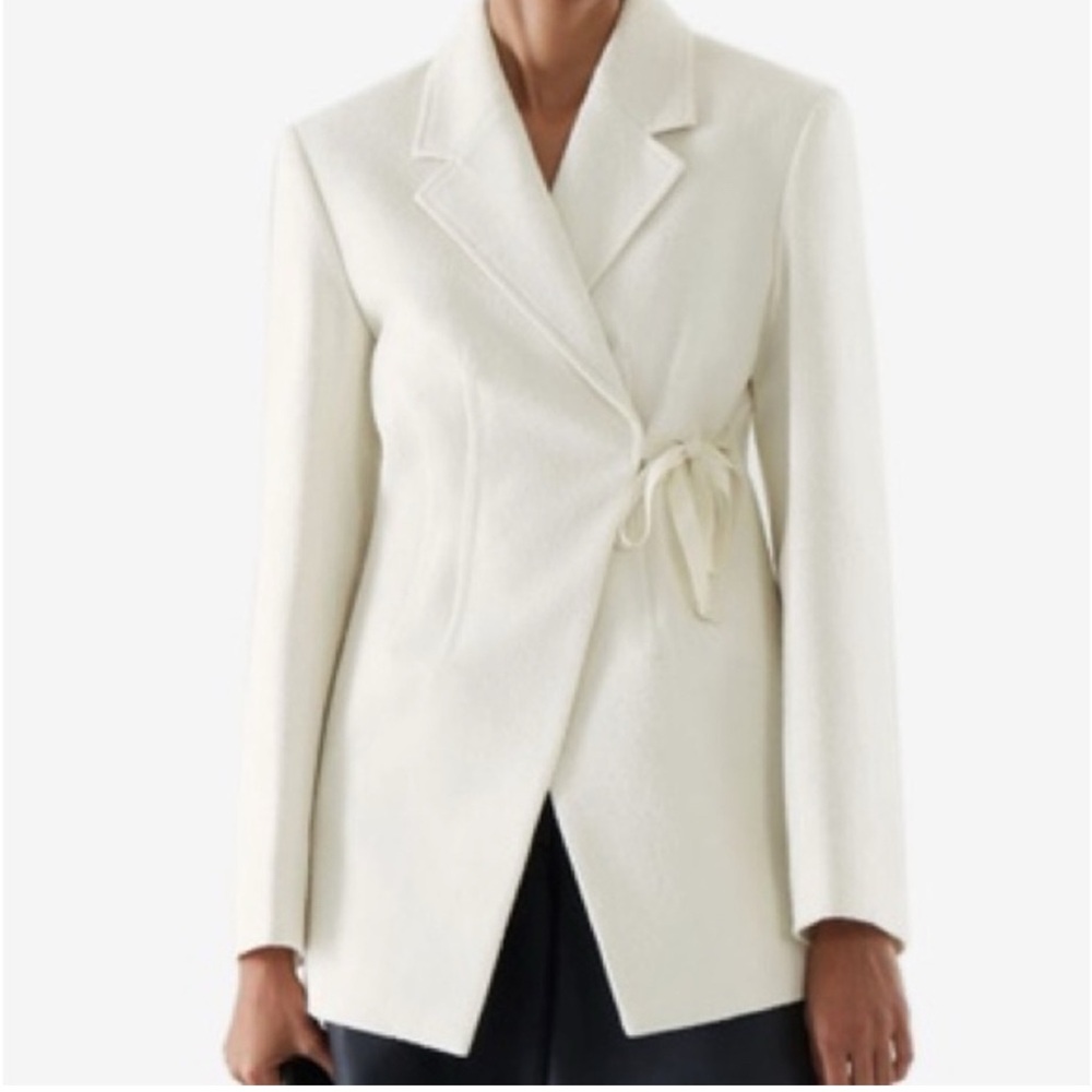 COS fitted tie-up blazer
